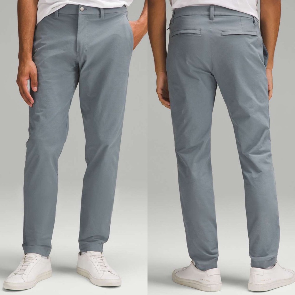 Lululemon ABC Slim Fit Cotton Versa Twill Trouser Pants Blue Mens 33 From 2025